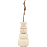 Snowman a ciondolo in legno - afbeelding 2