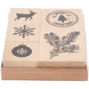 Creative Company Wooden Stamp Set Christmas, 5dlg.