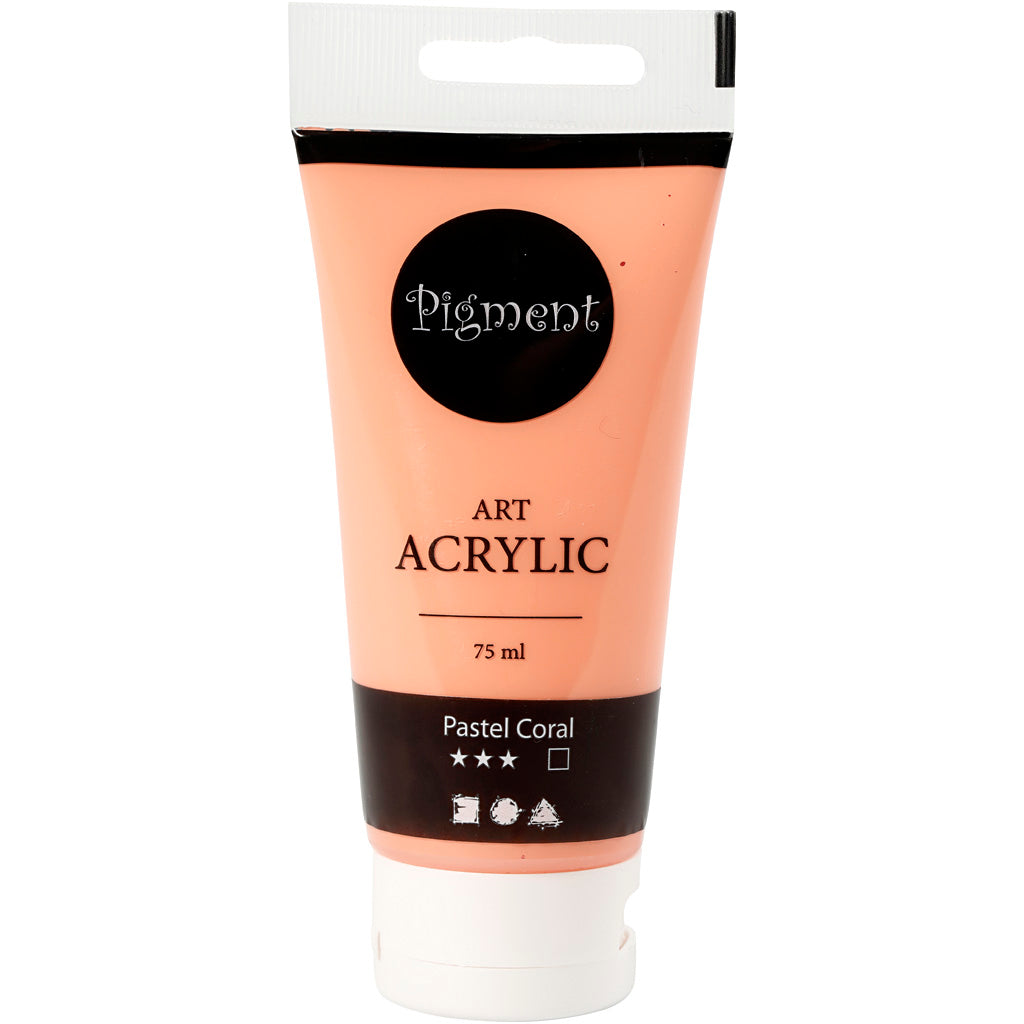 Creative Company Pigment Art Art Acrilic Paint Pastel Coral, 75 ml