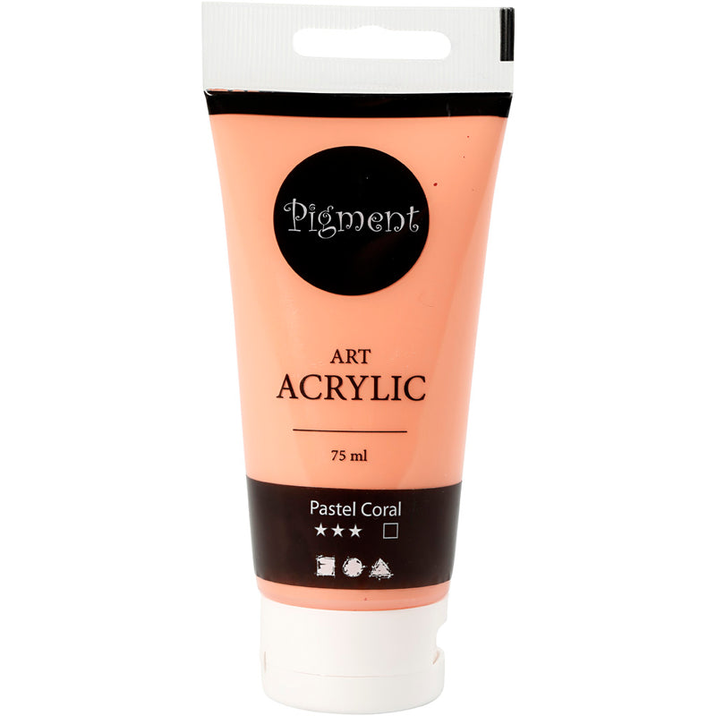 Creative Company Pigment Art Art Acrilic Paint Pastel Coral, 75 ml