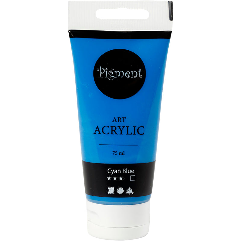 Creative Company Pigment Art Art Acrilic Paint cyan Blue, 75ml