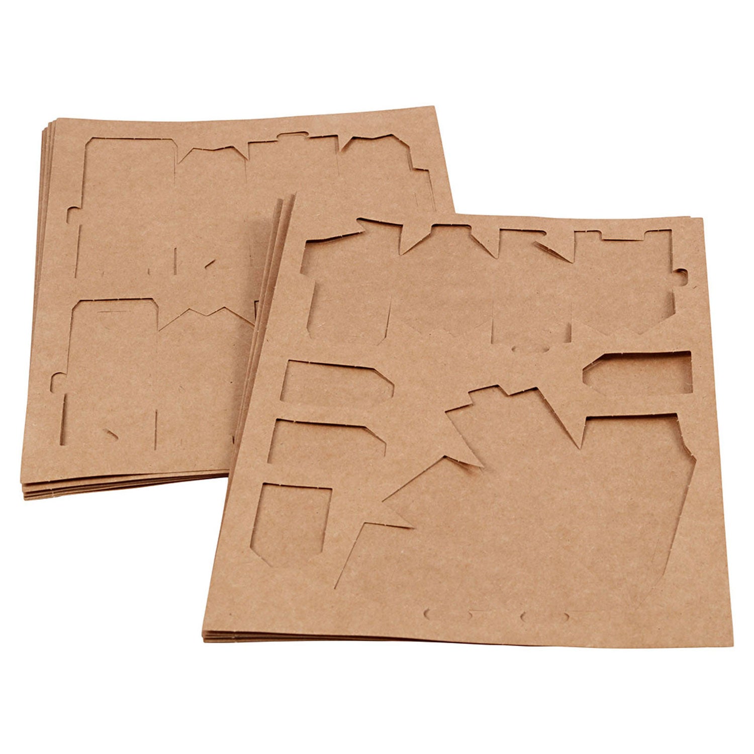 Houses and trees cardboard set