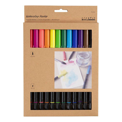 Marcador Acuarela Colores Estándar, 12uds.