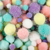 Creativ company https: www.cchobby.nl pompons-d-15-40-mm-glitter-ca-400-stuk-pastelkleuren-400-gr-1-doos - afbeelding 3