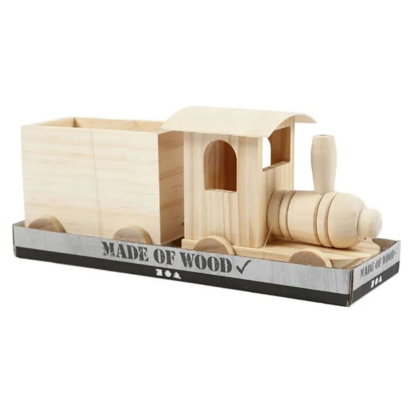 Tren de madera con vagón