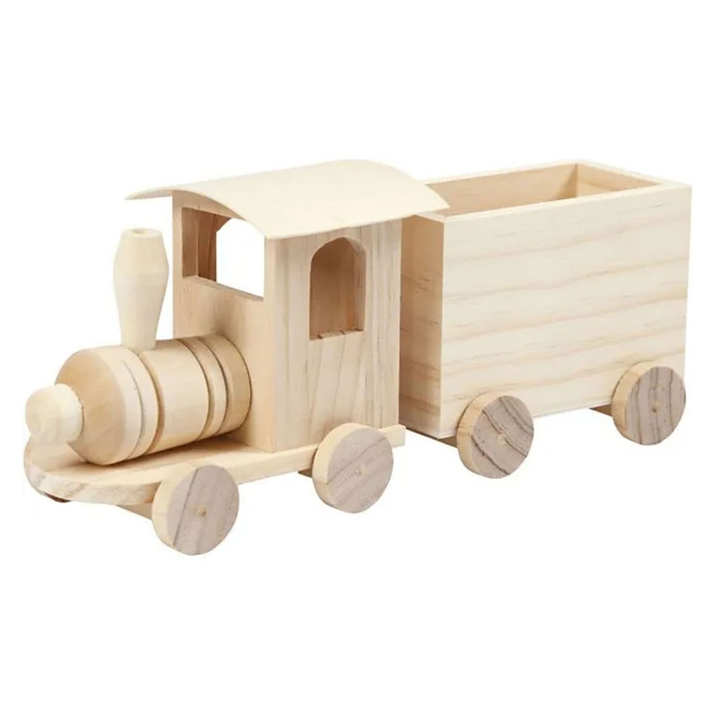 Tren de madera con vagón