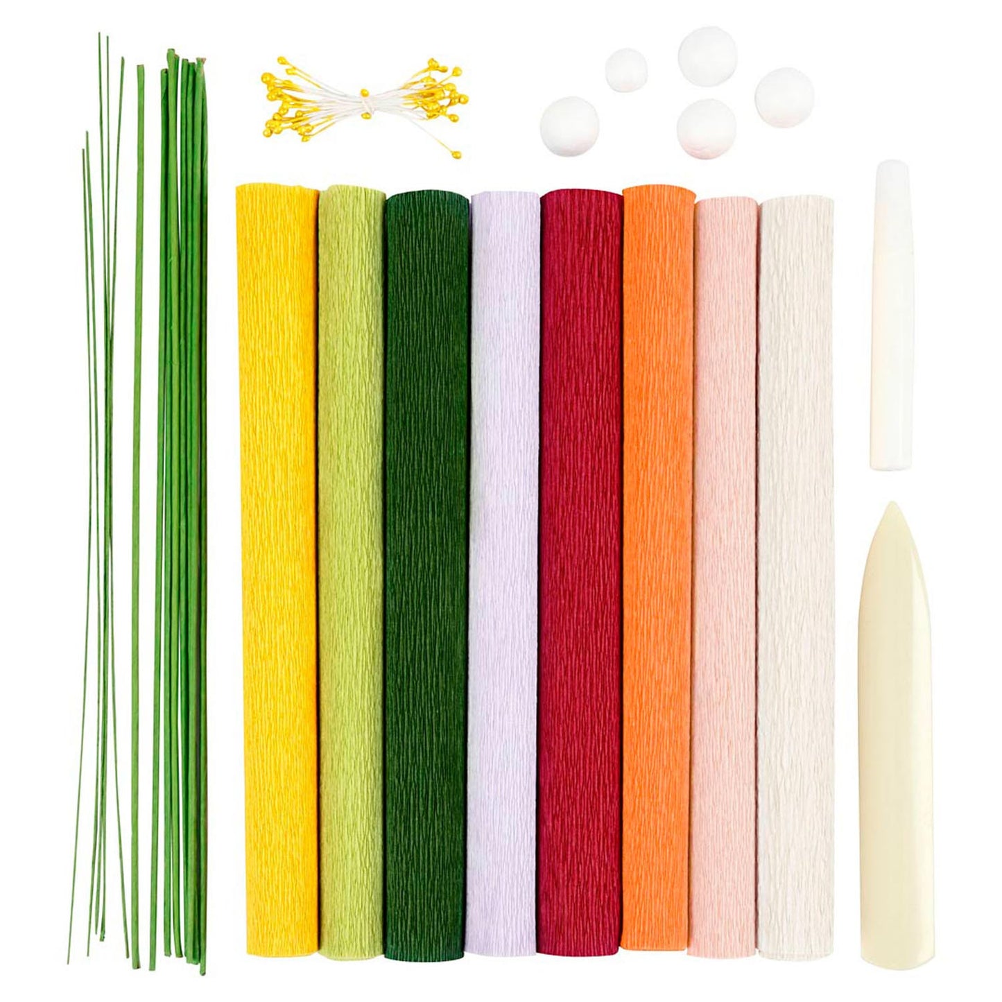 Kit para hacer flores de papel crepé