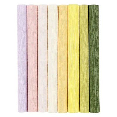 Carta crespa colori pastello, 8 fogli