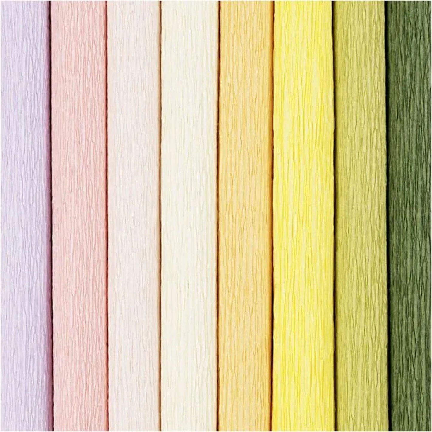 Creativ company crêpepapier, vel 25x60 cm, crêpe-verhouding: 180%, 105 gr, pastelkleuren, 8 vel 1 doos