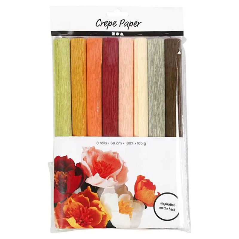 Creativ company crêpepapier pastelkleuren, 8 vellen