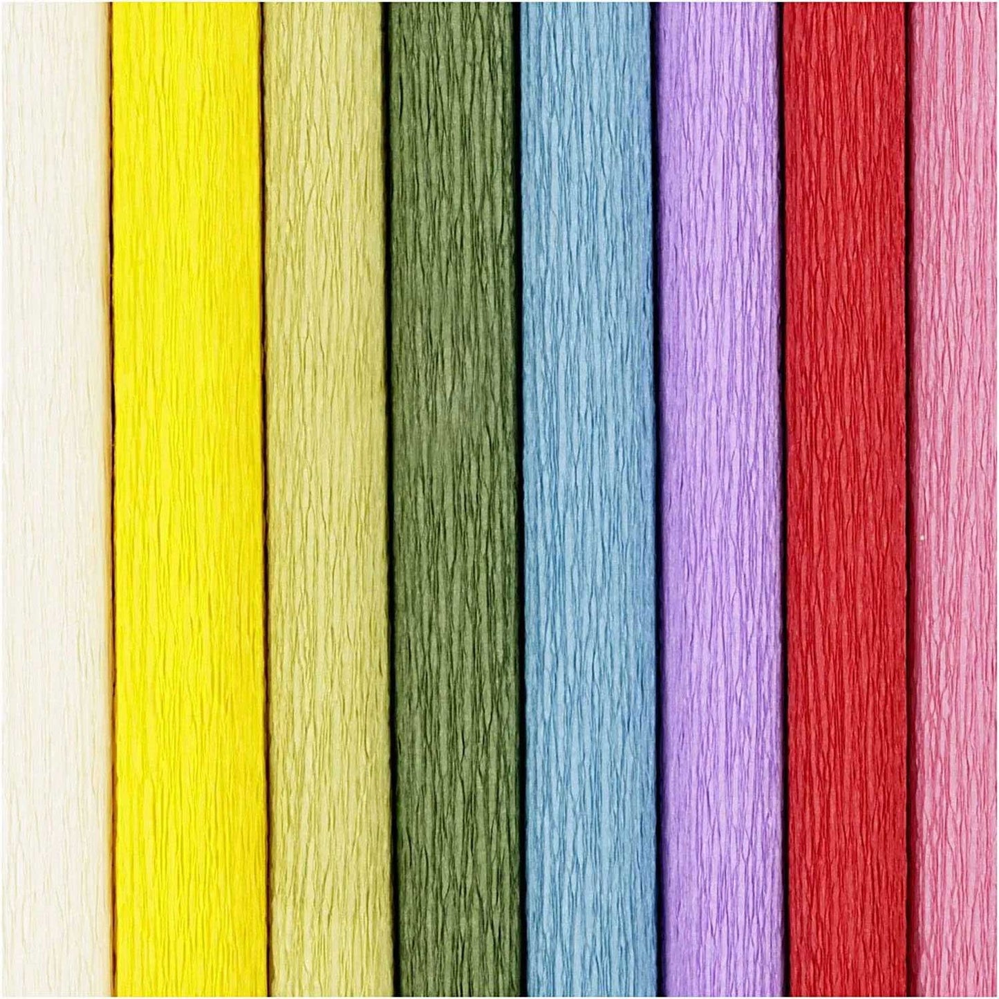 Papel crepé colores estándar, 8 hojas