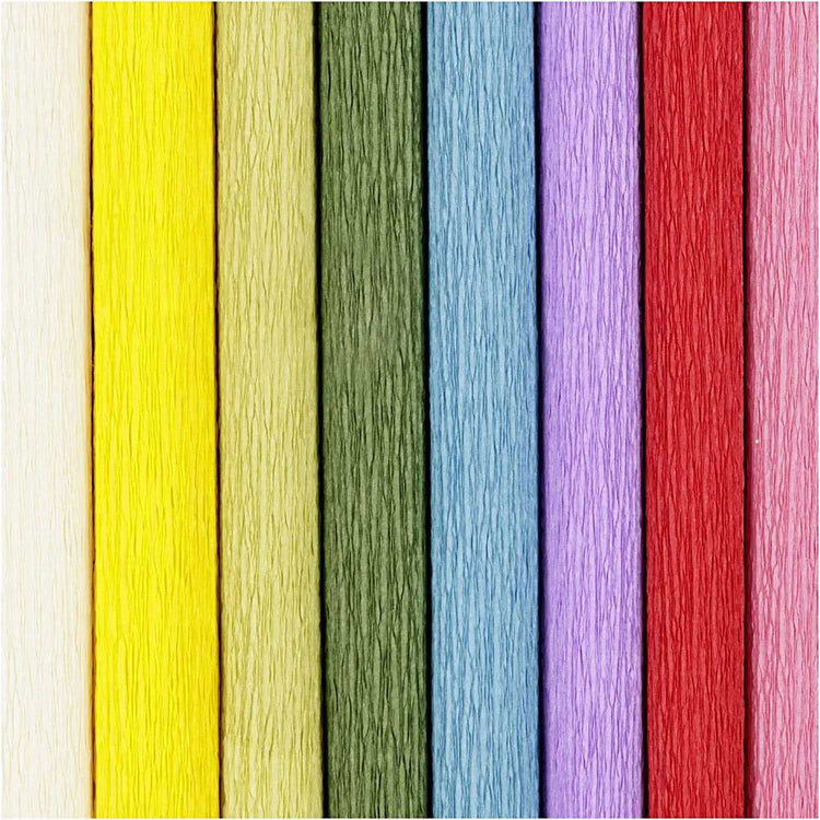 Creativ company crêpepapier standaard kleuren, 8 vellen