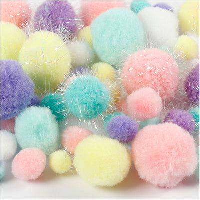 Pom-Poms Pastel colors, 62gr.