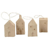 Creativ company huisjes van papiermache, 4st.