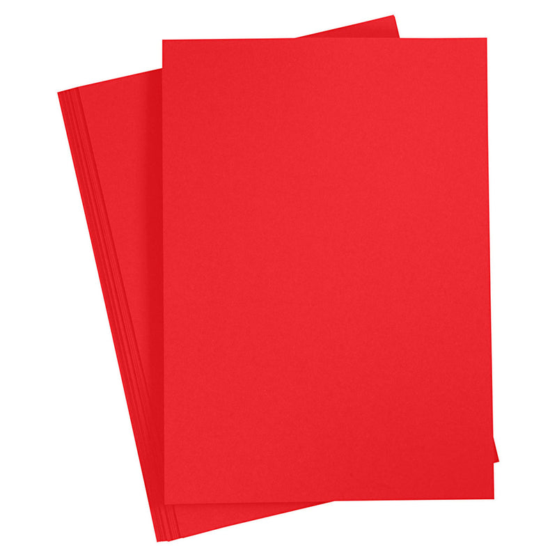 Creativ company gekleurd karton kerstrood a4, 20 vel