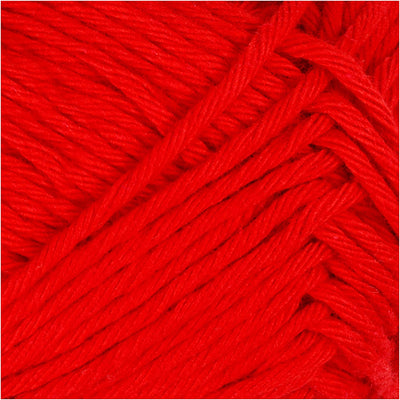 Hilo de algodón, rojo, 50gr, 85m