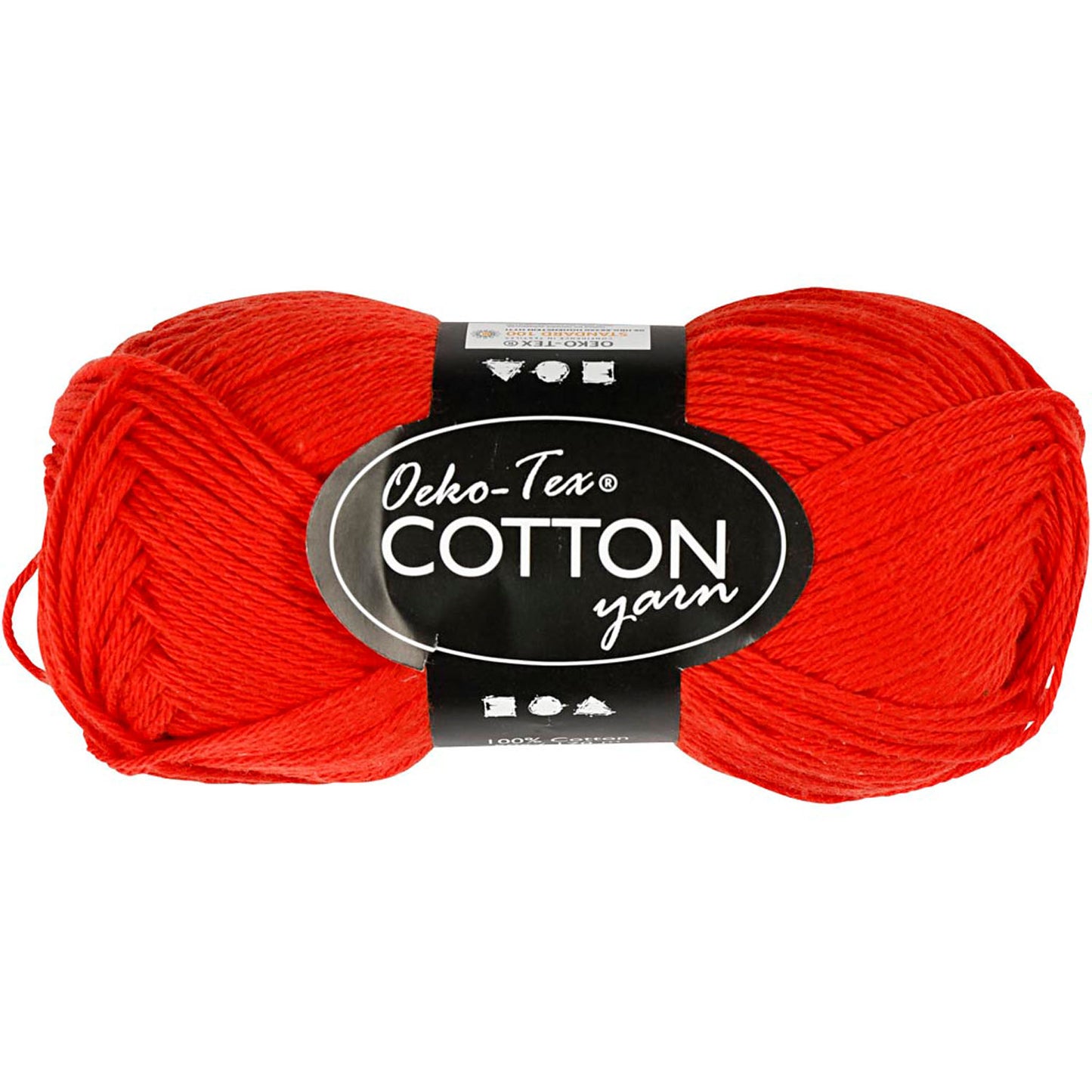 Filato di cotone, rosso, 50gr, 170m