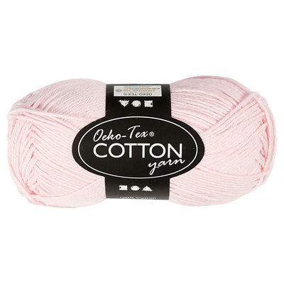 Filato di cotone, rosa polverosa, 50gr, 170m