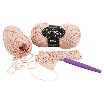 Filato di cotone, beige, 50gr, 170m
