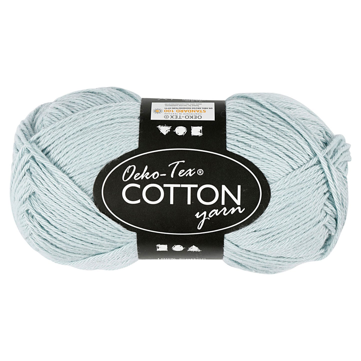 Filato di cotone, blu morbido, 50gr, 170m