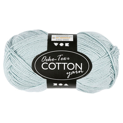 Filato di cotone, blu morbido, 50gr, 170m