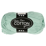 Filato di cotone, verde menta, 50gr, 170m - afbeelding 1