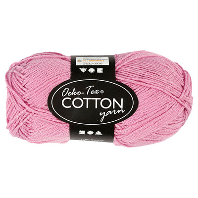 Filato di cotone, rosso chiaro, 50gr, 170m