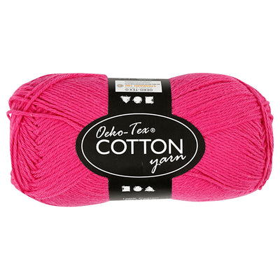 Filato di cotone, rosa, 50gr, 170m