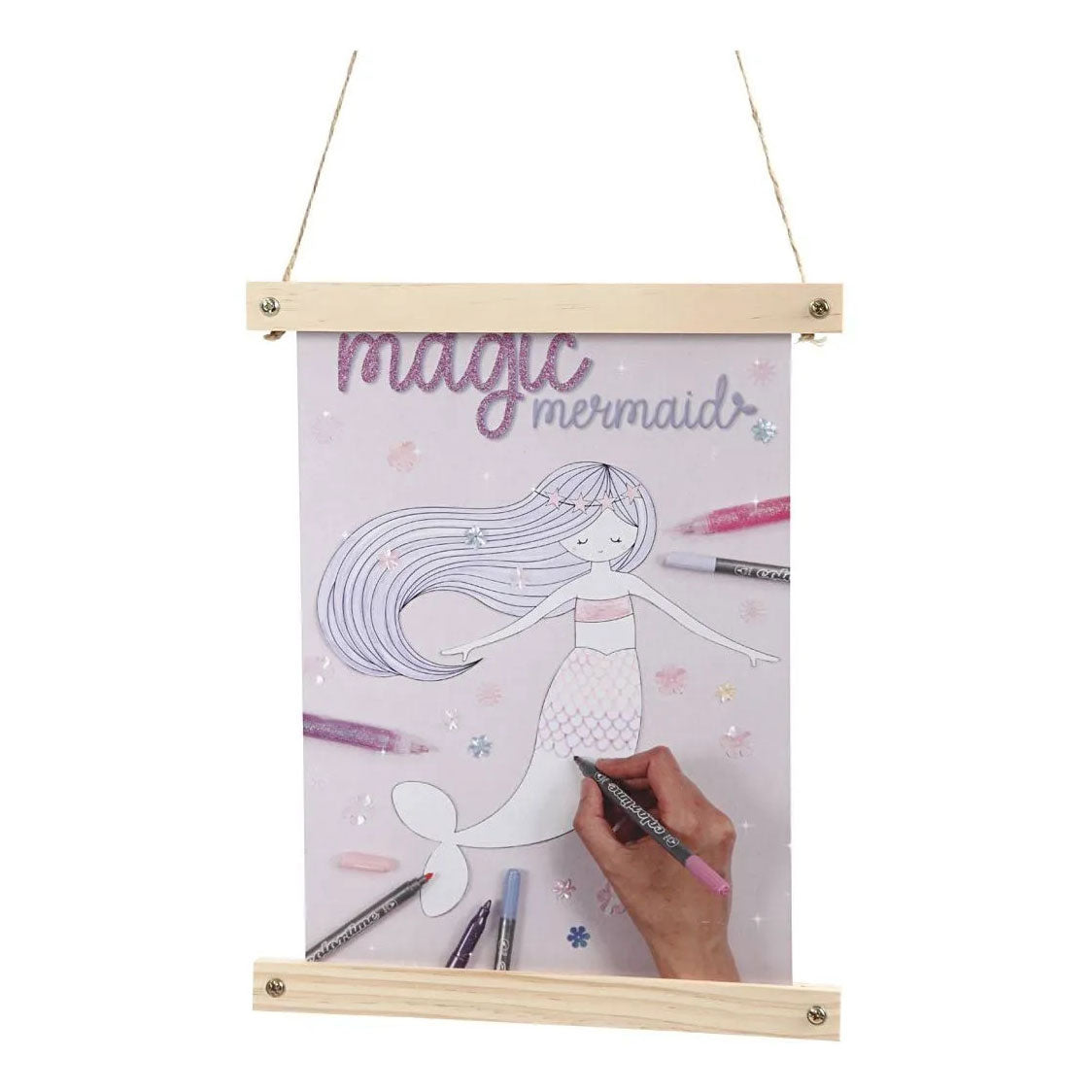 Poster de madera colgante para formato A4.