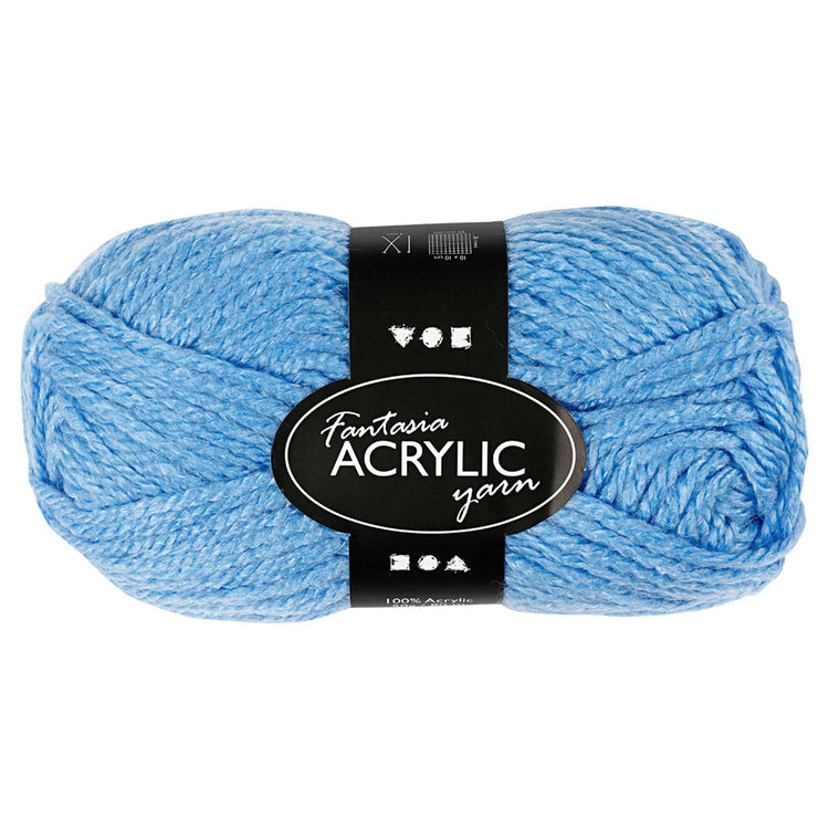 Acrylic yarn, blue, 50gr, 80m