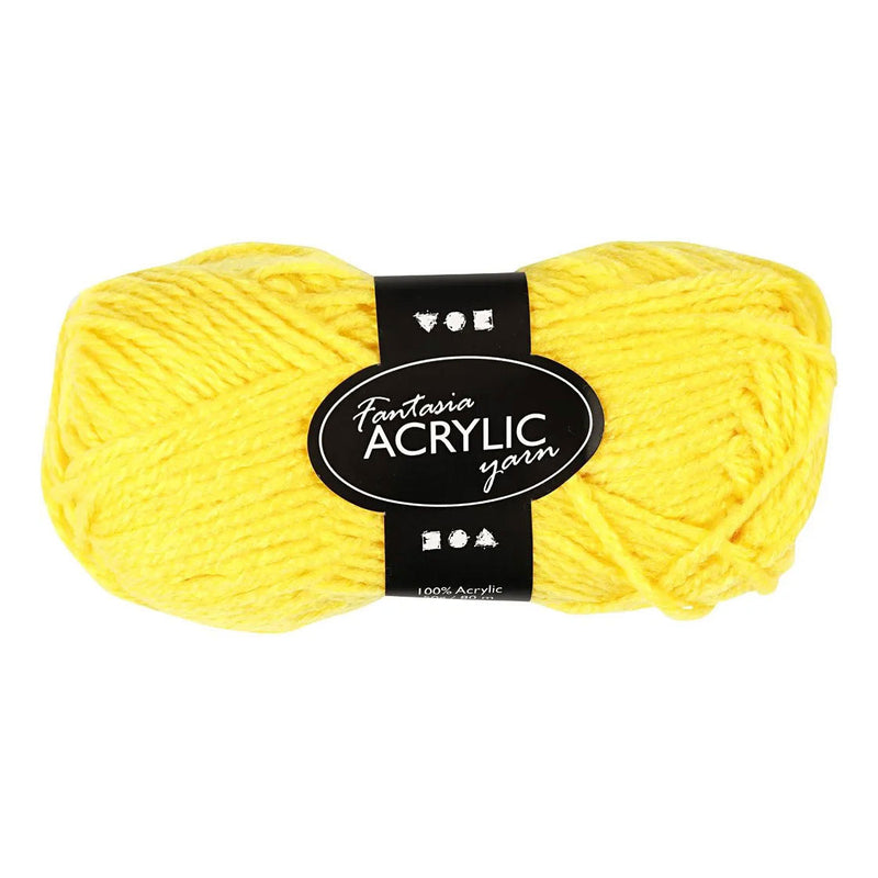 Hilo acrílico Amarillo 50gr, 80m