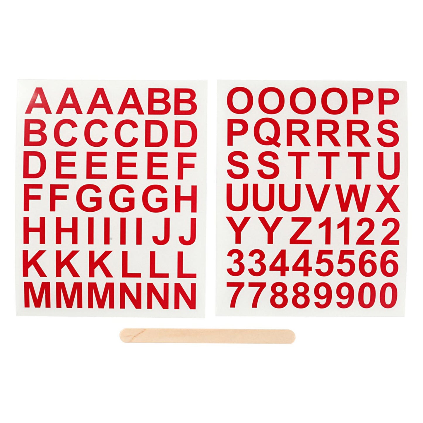 Números de letras de pegatinas