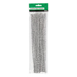 Chenille silver 30cm, 50th. - afbeelding 1
