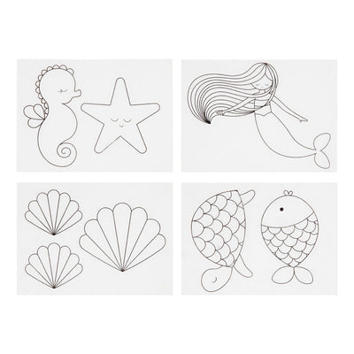 Le lenzuola si restringono con motivi Mermaid, 4st.