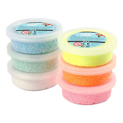 Colores de espuma de arcilla pastel brillo, 6x14gr.