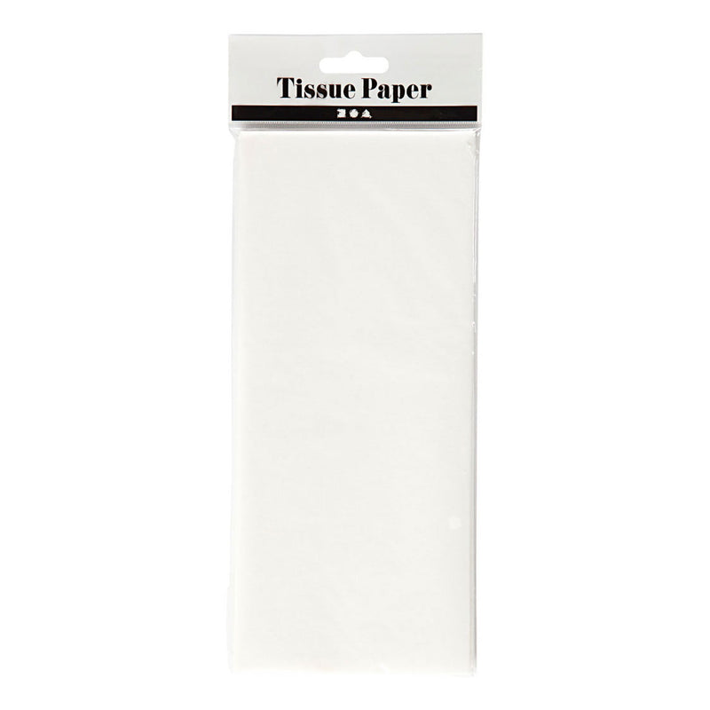 Creativ company tissuepapier, vel 50x70 cm, 17 gr, wit, 10 vel 1 doos