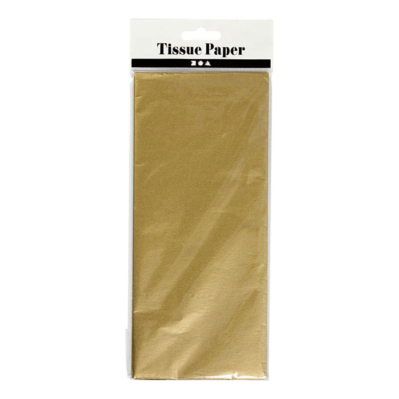 Creativ Company Tissue Paper Gold 6 Hojas 14 gr, 50x70cm