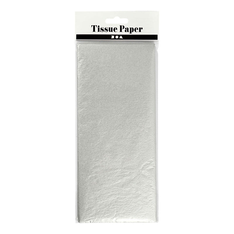 Creative Company Tissue Paper Silver 6 Fogli 14 Gr, 50x70cm