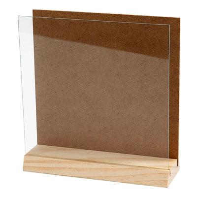 Creativ Company Wooden 3D plate with glass, 15x15cm