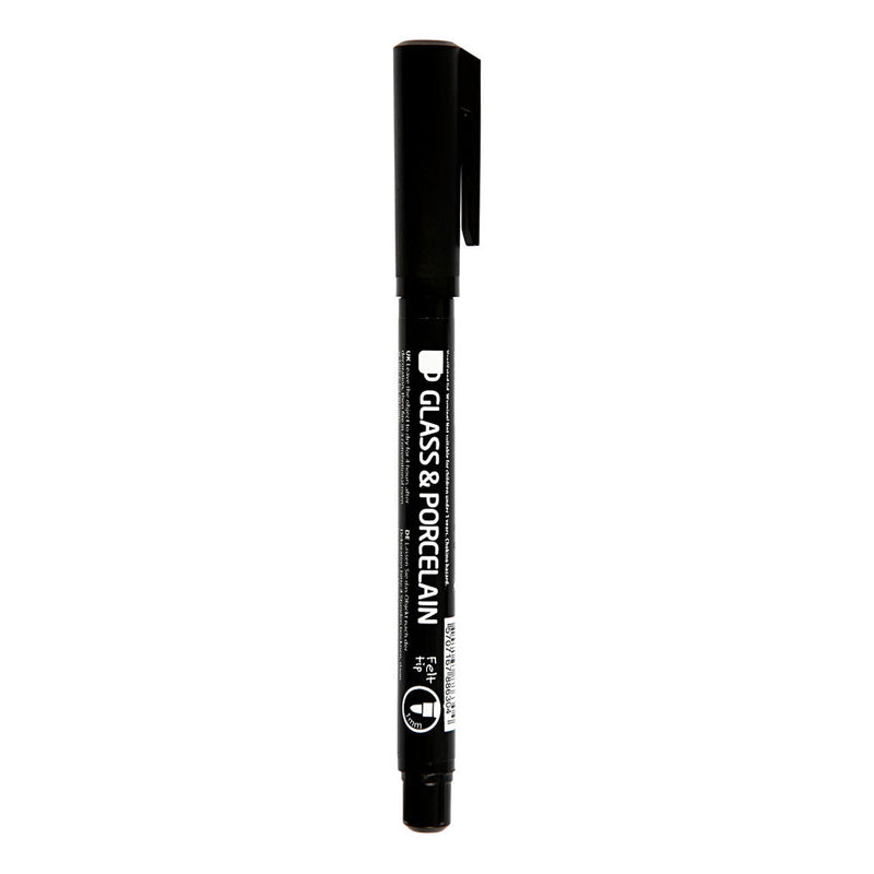 Creativ Company Contourstift para vidrio y negro de porcelana, diques de línea 1-3 mm