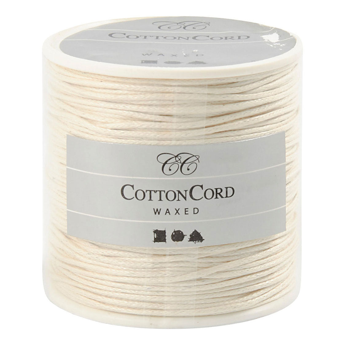 Creativ Company Cordoncino di cotone bianco sporco Spessore 1 mm, 40m