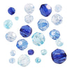 Creativ Company Perline sfaccettate Mix Armonia blu, 45 grammi