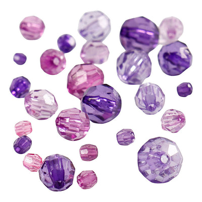 Beads Facet Beads de Creativ Company Mezcla Purple, 45 gramos