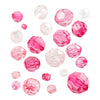 Creativ Company Mezcla de cuentas facetadas rosa, 45 gramos