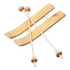Creativ Company Mini esquí de madera con bastones, 3 pares