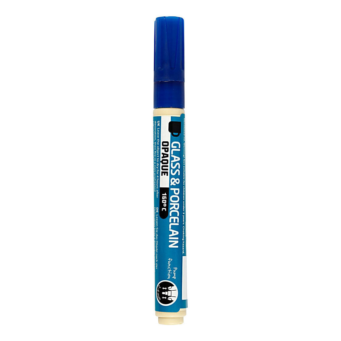 Creativ Company Penna in vetro e porcellana blu scuro opaco