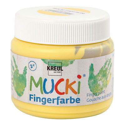 Creativ Company Mucki Pintura de dedo amarillo, 150 ml