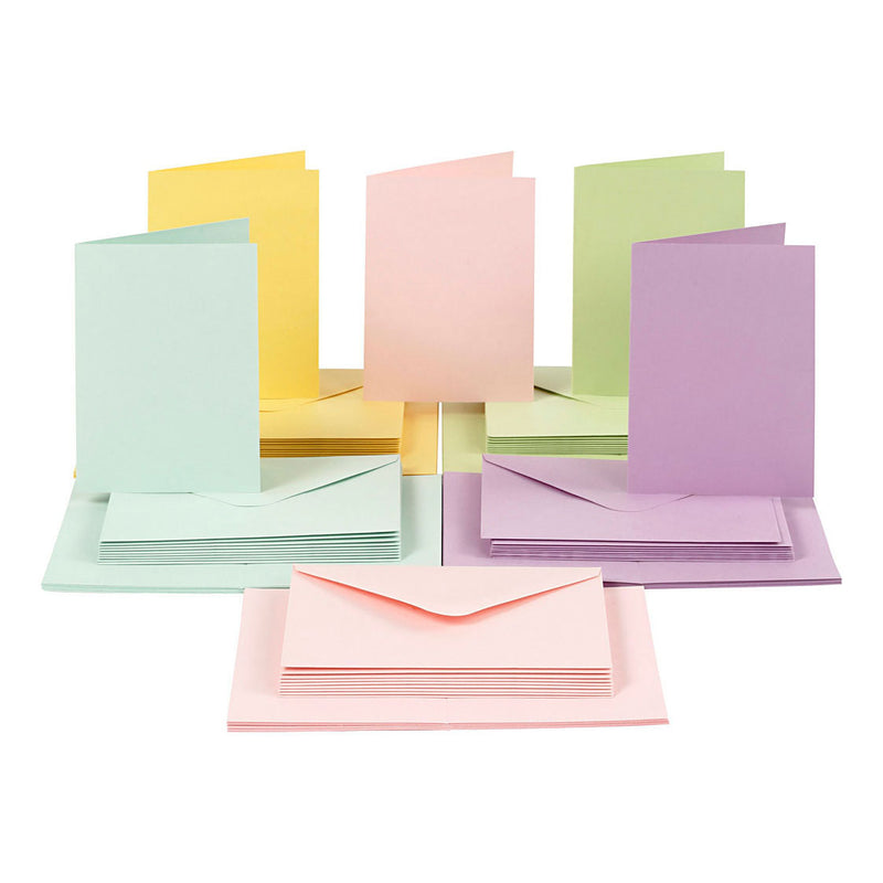 Creative Company Cards and buste Colori pastello, 50 set