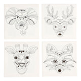 Creativ company canvas met dierenprint, 4st. - afbeelding 1
