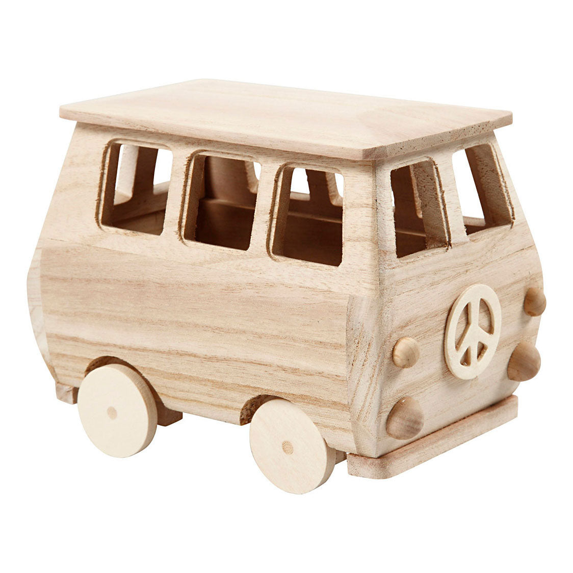 Creativ Company Minibús de madera, 17x10x13cm